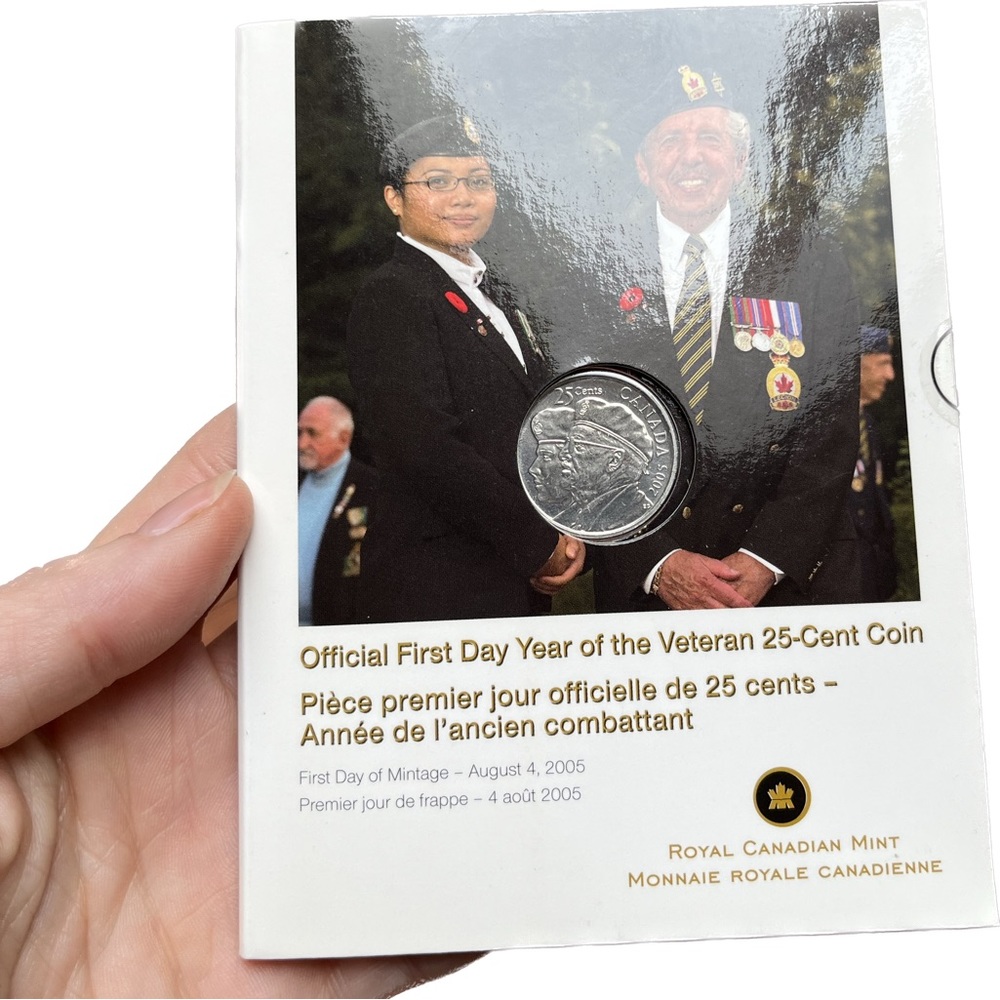 🎈$5 add on - Official First Day “Year of the Veteran” 25-Cent Coin - SEALED